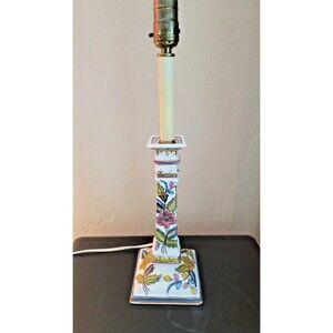 Estrela de Conimbriga Portugal Hand painted SEL XVII Lamp 21.5" tall